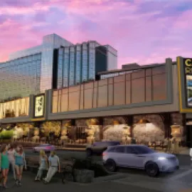 Rendering of exterior of Caesars Republic Lake Tahoe Hotel & Casino.