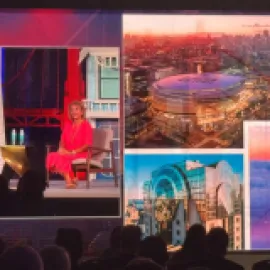 Photo collage slide from San Francisco Travel presentation with shots of the destination.