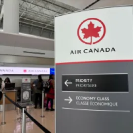 Air Canada sign. Credit: Jenari / Shutterstock.com