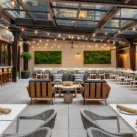 The Arlo Washington DC courtyard