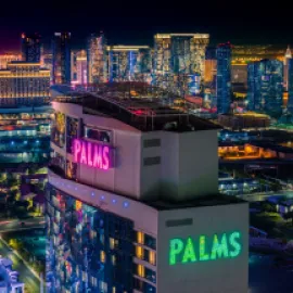 Aerial view Palms Casino Resort in Las Vegas