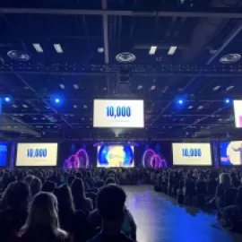 Reggie Aggarwal, CEO of Cvent, addresses the crowd during Cvent CONNECT 2025