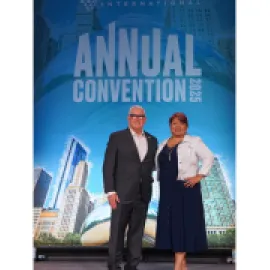 Don Welsh, President and CEO of Destinations International and Sherry L. Rupert (Paiute/Washoe), CEO of AIANTA  