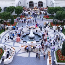 The Grand America Hotel courtyard