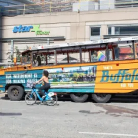 Visit Buffalo duck boat is seen in Boston.