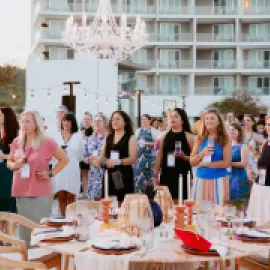 Meetings Today LIVE! Corporate/Incentive attendees at the Welcome Reception on Sunday at Le Blanc Spa Resort Los Cabos' Wind Terrace.