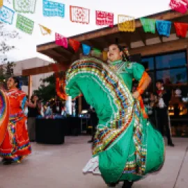 Image of colorful Mexican dancers in San Antonio.