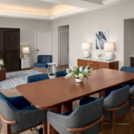 Manchester Grand Hyatt deluxe grand suite dining area.