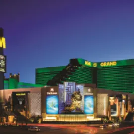 MGM Grand exterior at night