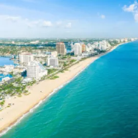Aerial photo of Fort Lauderdale beach.