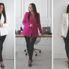 Series of three photos of Courtney Stanley.