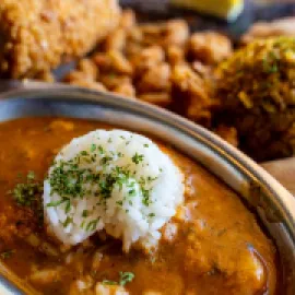 Red beans and rice at Shreveport, Louisiana's Blind Tiger.