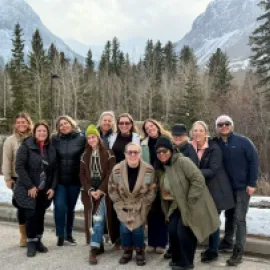 Calgary on Ice fam attendees in Banff