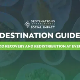 Destinations International’s Destination Guide to Food Recovery and Redistribution at Events cover page