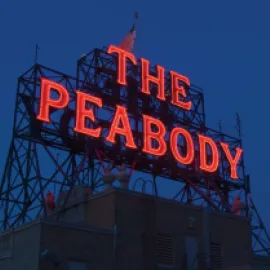 Rooftop sign at The Peabody Memphis. Credit: The Peabody Memphis