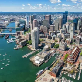 Boston Harbor and skyline