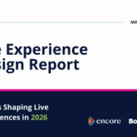 Cover of the “The Experience Design Report: What’s Shaping Live Experiences in 2026” survey..
