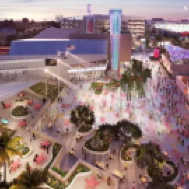 Rendering of OCVIBE South Plaza.
