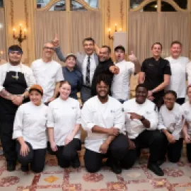 Seven Nations' dinner chefs and JWU students
