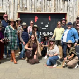 Group photo at Bonorong Wildlife Sanctuary in Tasmania