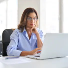 woman at computer