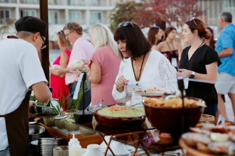 Meetings Today LIVE! Corporate/Incentive attendee enjoys dinner from from Le Blanc Spa Resort’s eight onsite dining outlets. Credit: Wandering Maverick Photo + Film.