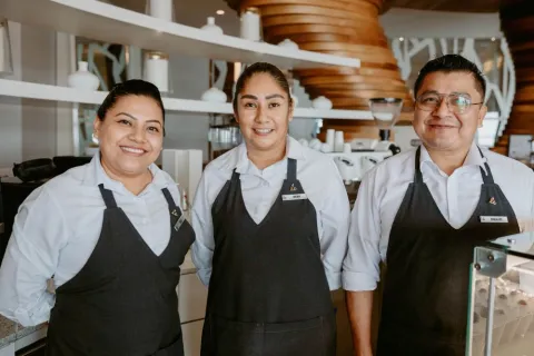 Le Blanc Spa Resort Los Cabos employees serve Meetings Today LIVE! attendees during the Corporate/Incentive event.