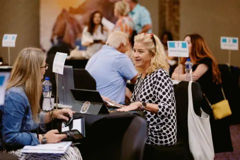 Meetings Today LIVE! planners and suppliers had conversations during their first round of one-on-one appointments.