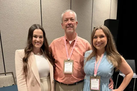 From left to right, Courtney Stanley, Kirk Lewis and Taylor Smith at MPI's Smart Monday.