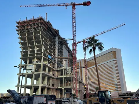 Construction continues at the Hard Rock Las Vegas. 
