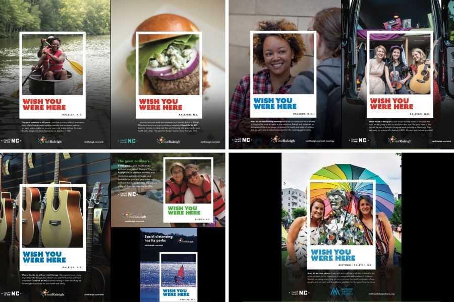 Visit Raleigh Wish You Were Here campaign