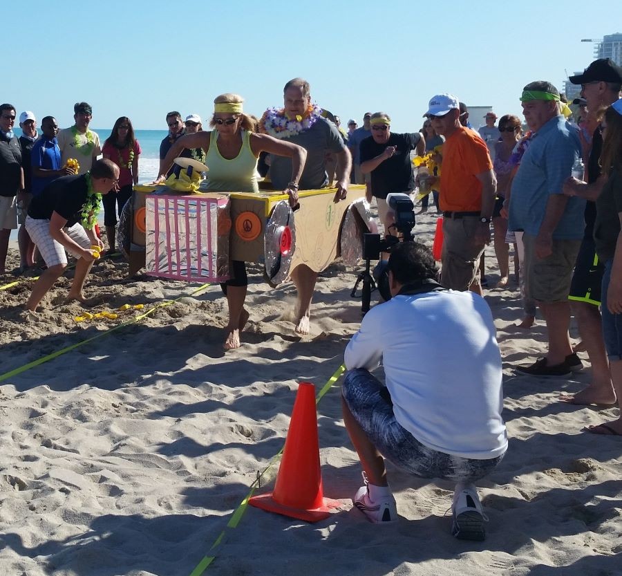 Wildly Different's Beach Buggy Battle teambuilding event.