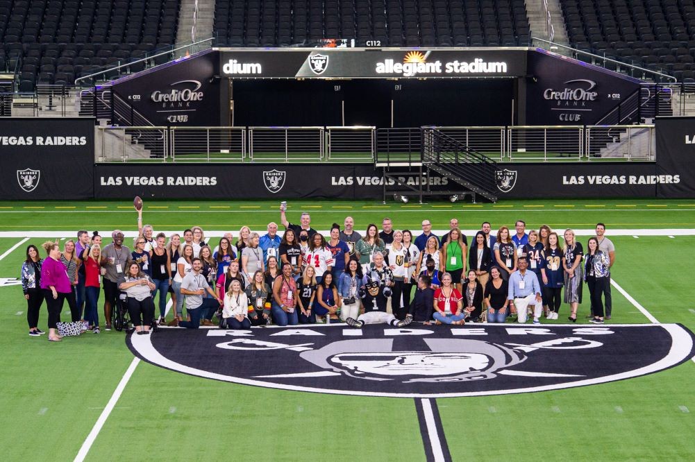 Group shot at Allegiant Stadium