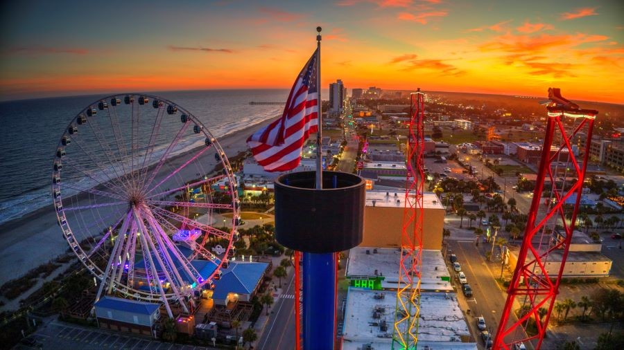 Myrtle Beach Boardwalk and Promenade.