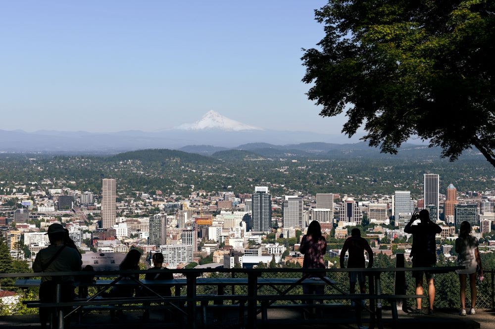 Portland Skyline and Mt. Hood