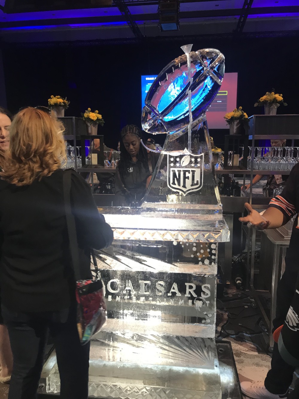 Caesars Entertainment VIP room ice sculpture. Credit: Tyler Davidson. 