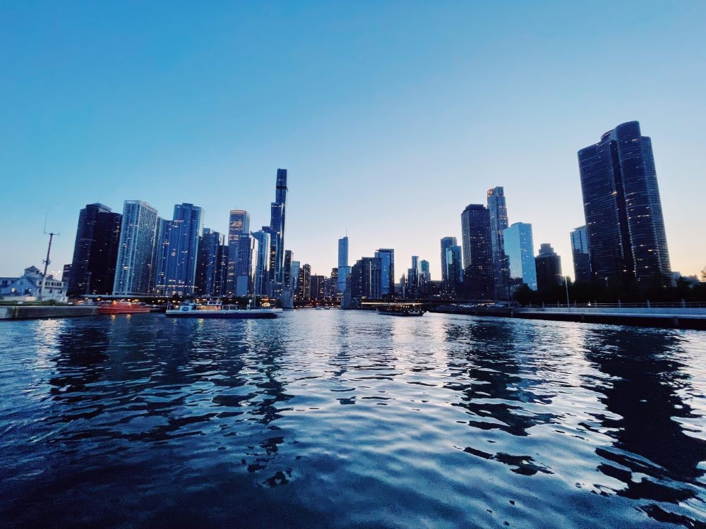 Chicago Skyline From the Chicago River