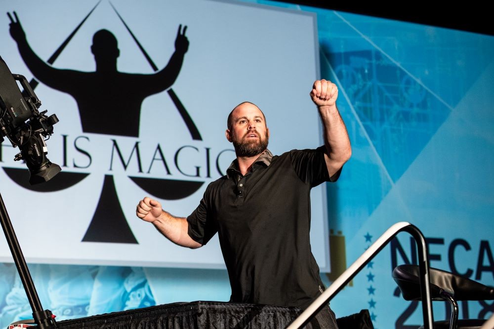 Jon Dorenbos Performs On Stage