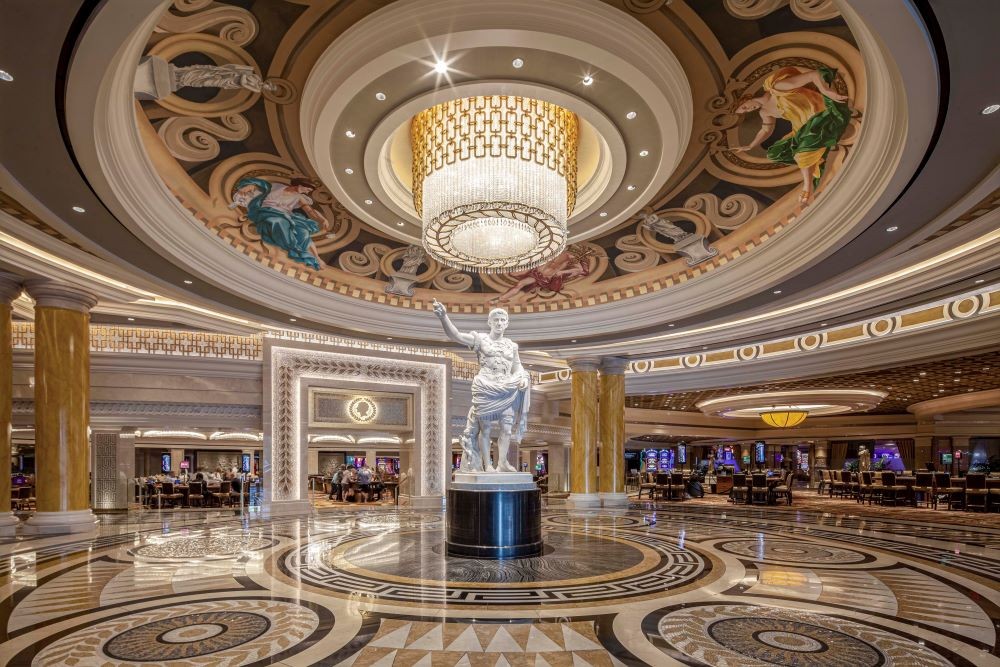 Caesars Palace lobby renovation.