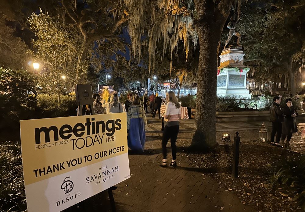 Photo of welcome reception at Meetings Today LIVE! South in Savannah.