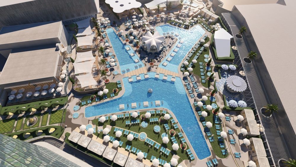 Rendering of Fontainebleau Las Vegas Pool District.