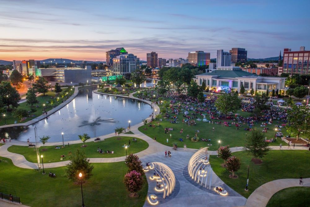 Concert in the park in Huntsville, Alabama