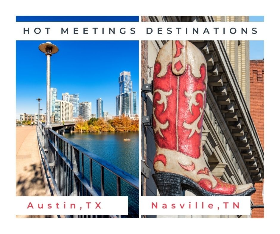 Nashville and Austin split image