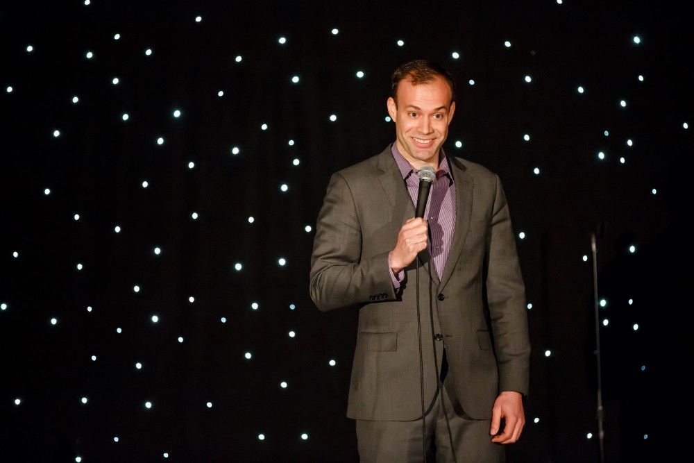 Comedian  Keith Alberstadt Performing Standup Comedy