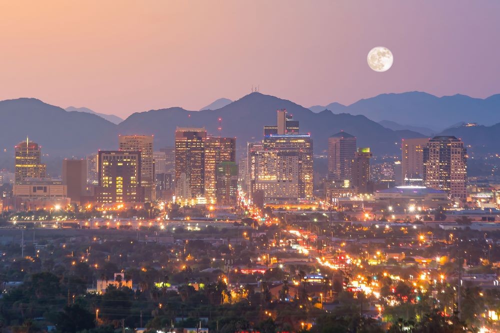 Photo of the skyline of Phoenix, Arizona.