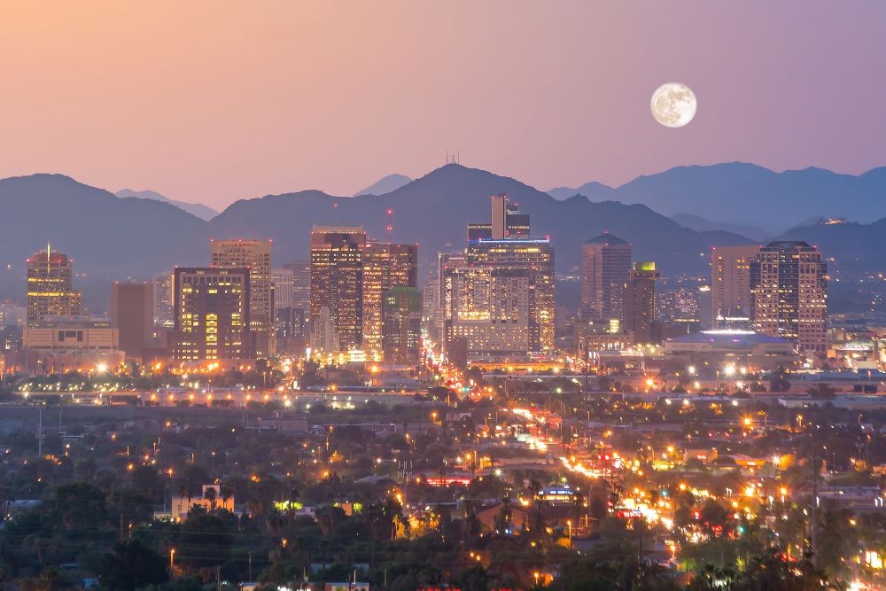 Photo of the skyline of Phoenix, Arizona.