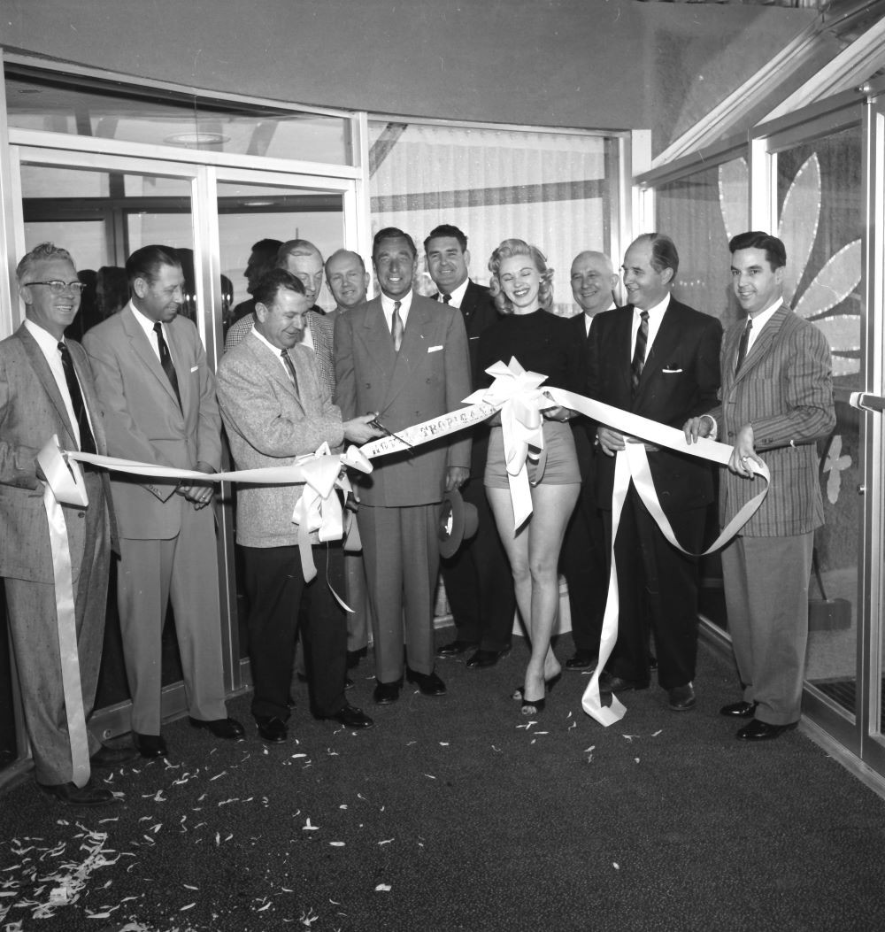 Tropicana ribbon cutting in 1957