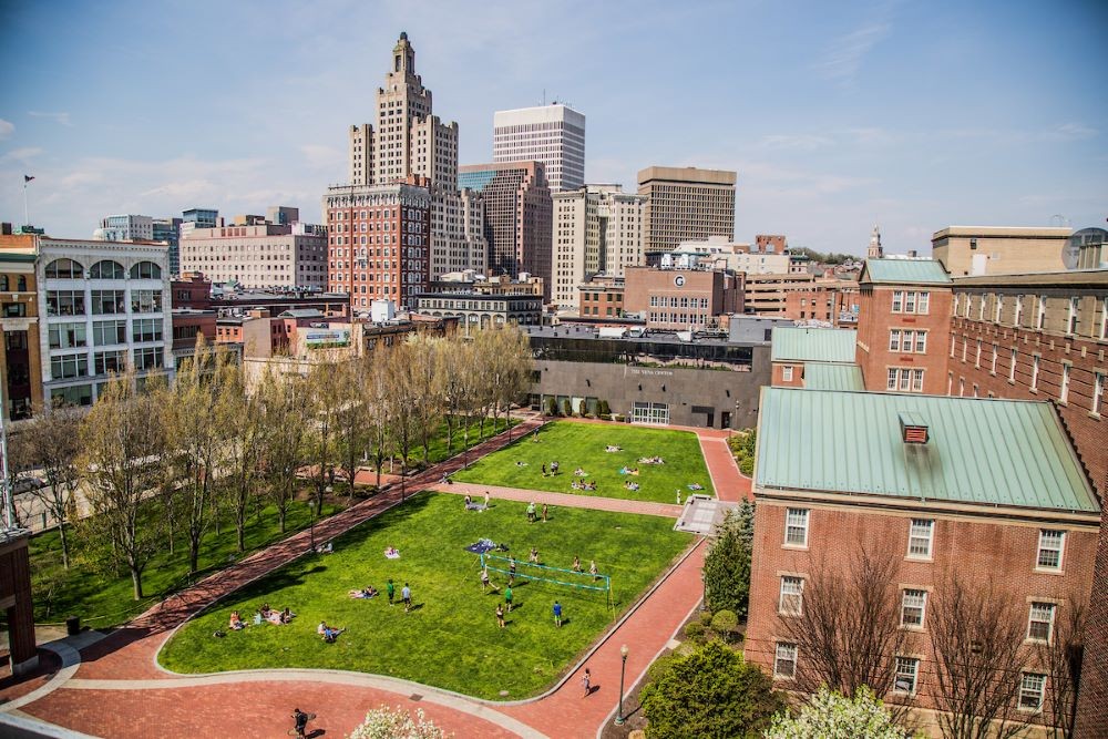 JWU campus aerial in Providence, Rhode Island