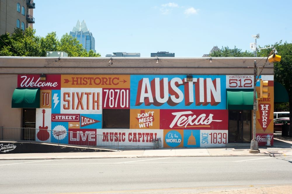 Historic Sixth Street Mural in Austin, Texas. Credit: Carmen M. Fischer