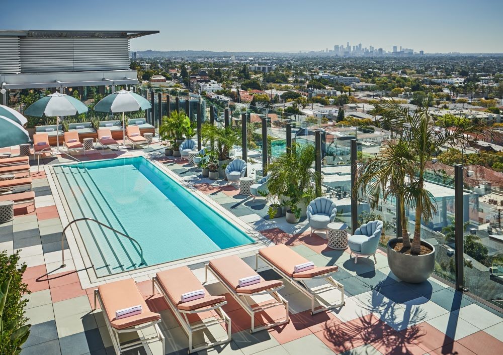 Pendry West Hollywood rooftop pool